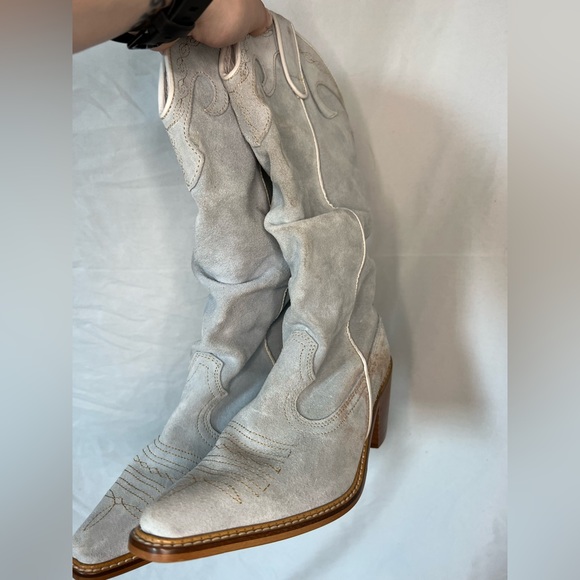 Light baby blue cowboy boots - S37 - Picture 4 of 8